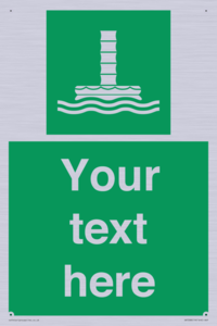 Custom sign safe condition Evacuation chute 